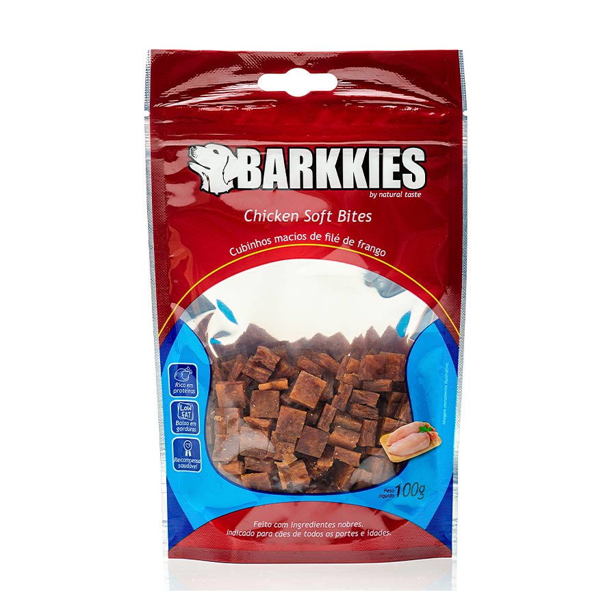 Snack Barkkies Chicken Soft para Cães 100g