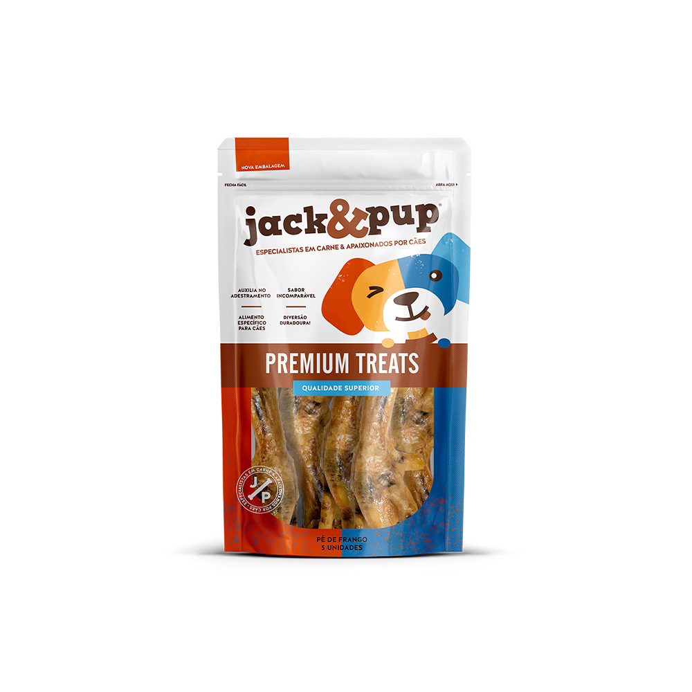 Petisco Jack&Pup Pé de Frango para Cães de Porte Grande